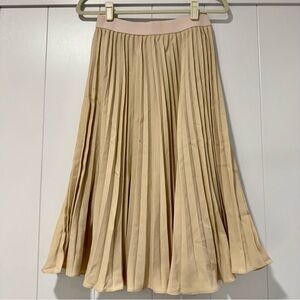 ✨ Grace Karin Chiffon Pleated Skirt - Champagne Beige - Size M ✨